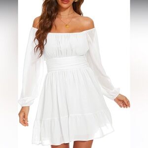 White flowy dress